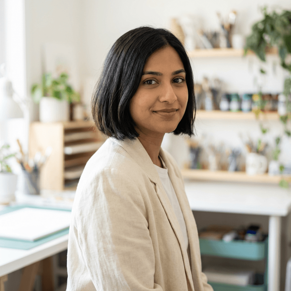 Sarah Thompson, Elna Shops customer