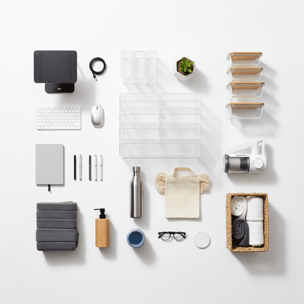 Organized collection of home and work products