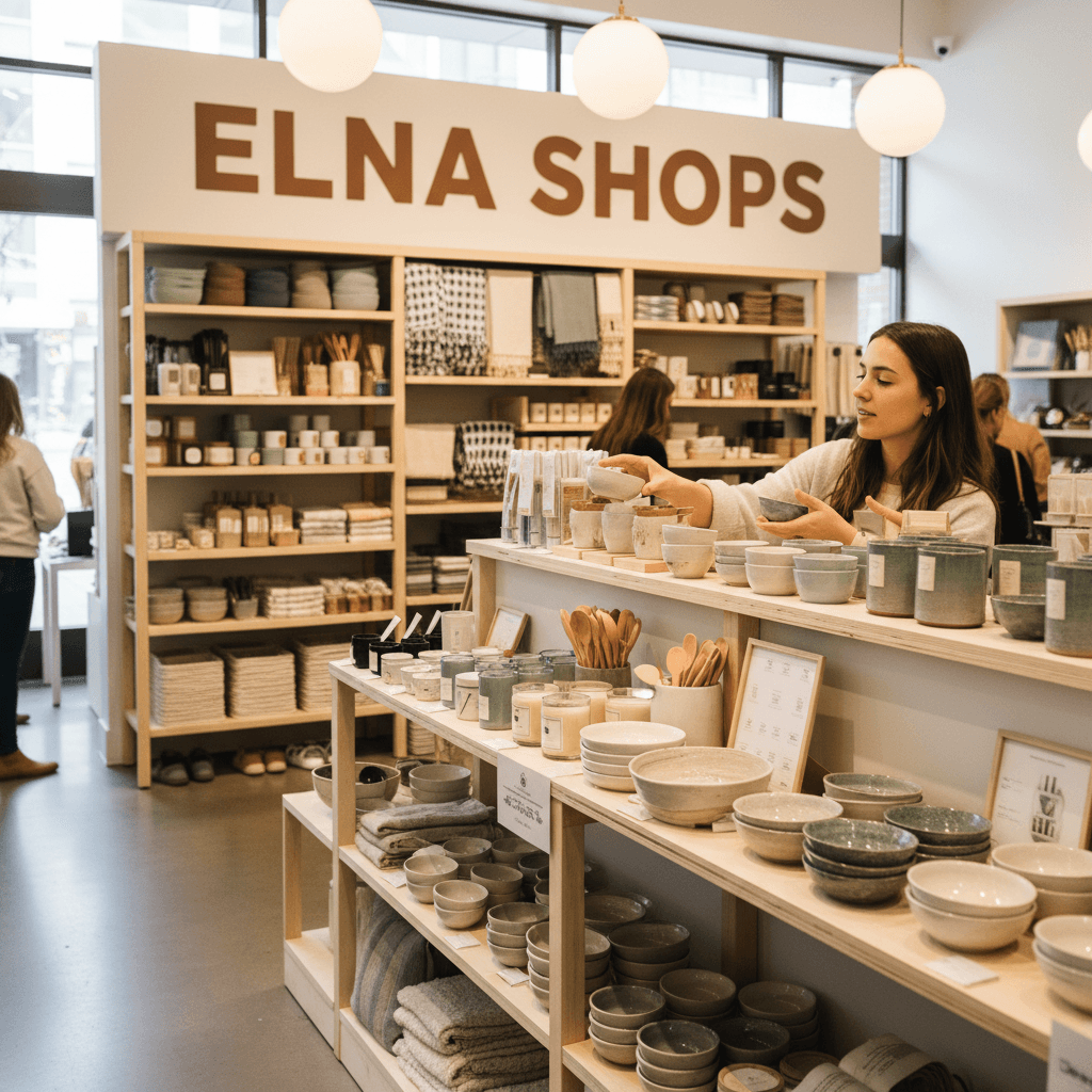 Customer browsing curated product selection