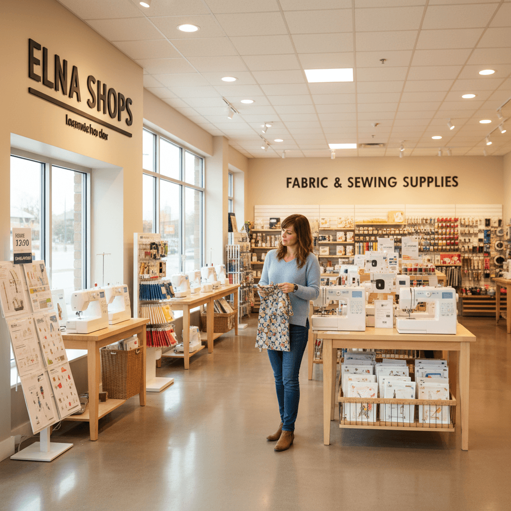 Customer shopping in a clean, organized store environment